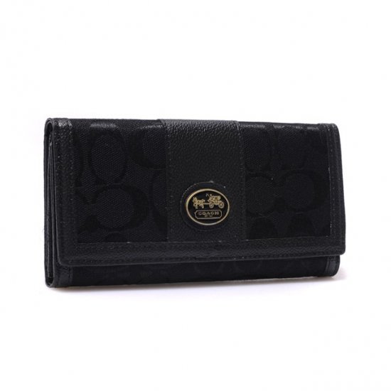 Coach Legacy Slim Envelope in Signature Large Black Wallets BLN Coach Legacy Slim Envelope in Signature Large Black Wallets BLN